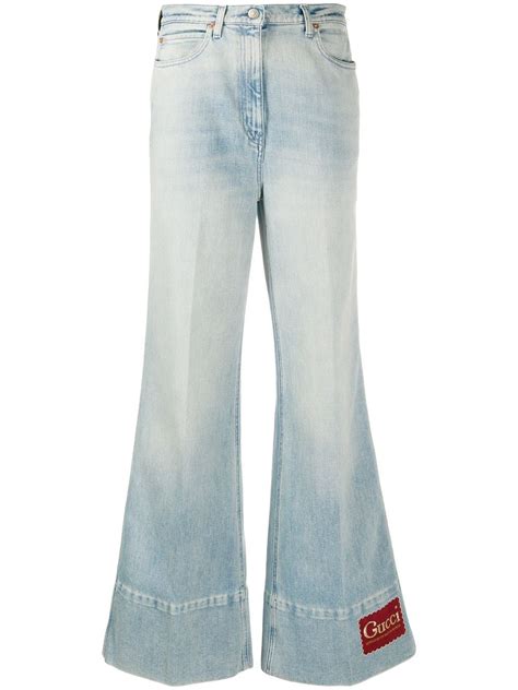 gucci womens flare jeans|Gucci high waisted pants.